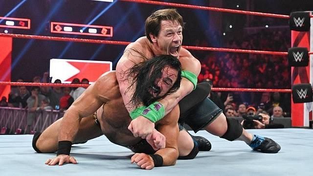 John Cena and Drew McIntyre in action